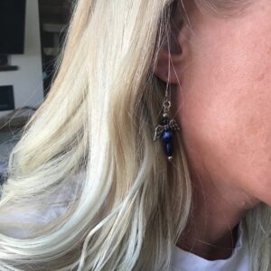 Blue Earth Angel Earrings