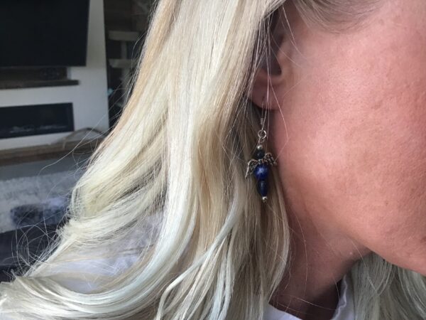 Blue Earth Angel Earrings - Image 3