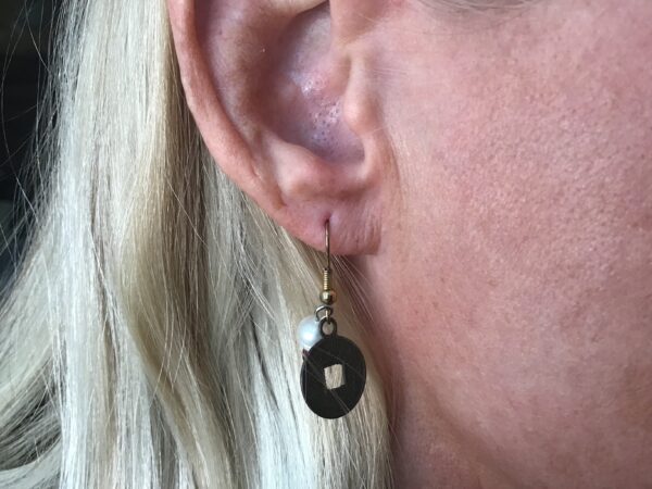Chinese Coin and Bead Earrings