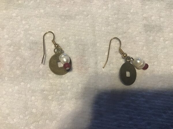 Chinese Coin and Bead Earrings - Image 5