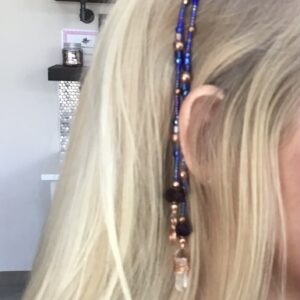 Crystal and Spiral Symbol Hanging Barrette