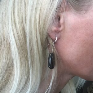 Black (Shiny Stone) Earrings