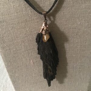 Crystal, Petrified Wood Necklace