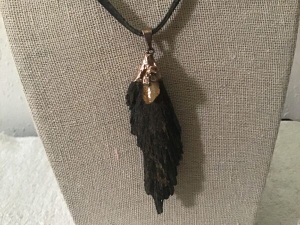 Crystal, Petrified Wood Necklace