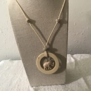 Elephant in Circle Necklace