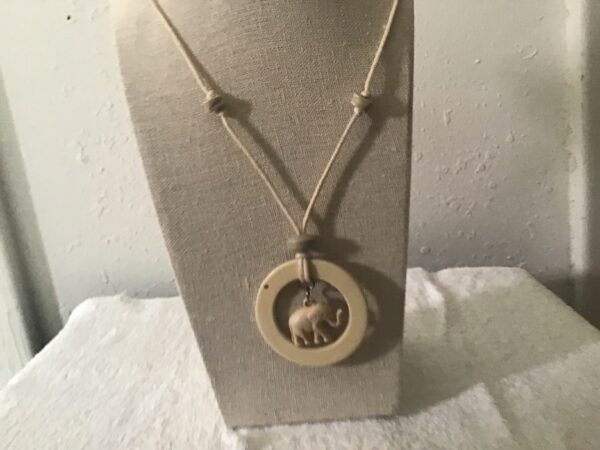 Elephant in Circle Necklace