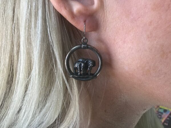 Mother and Child Elephant Earrings - Image 4