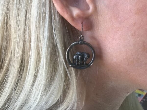 Mother and Child Elephant Earrings - Image 3