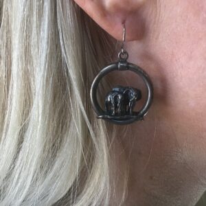 Mother and Child Elephant Earrings