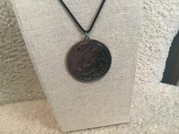 Dragon Medallion Necklace (Silver Colored)