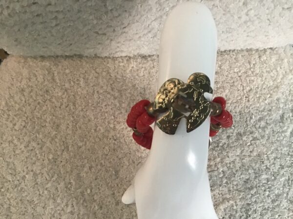Bird and Red Bead Bracelet