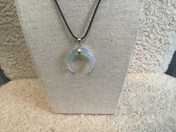 Crescent Shaped Moonstone Necklace - Image 3