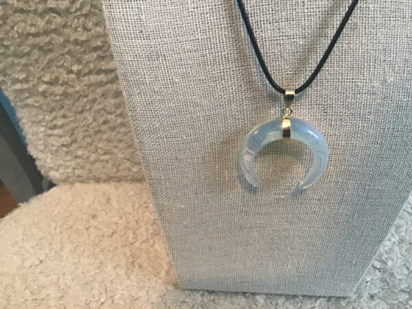 Crescent Shaped Moonstone Necklace - Image 4