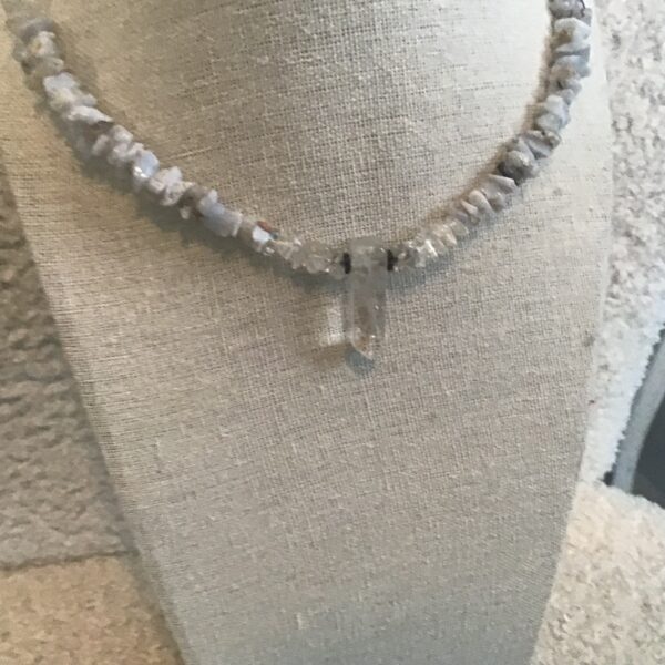 Crystal and Polished Stone Necklace - Image 4