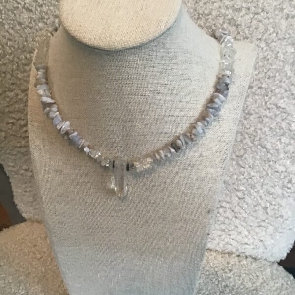 Crystal and Polished Stone Necklace - Image 3
