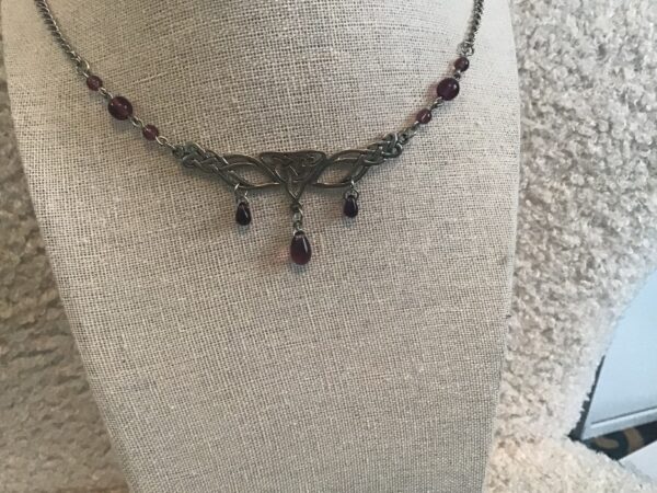 Celtic Knotwork and Purple Bead Necklace - Image 3