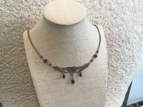 Celtic Knotwork and Purple Bead Necklace - Image 4
