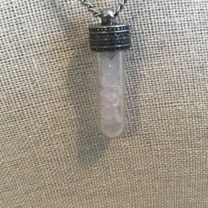 Crystals in Small Vial Necklace