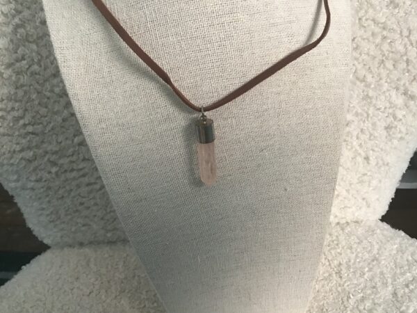 Faux Rose Quartz Pendant - Image 3