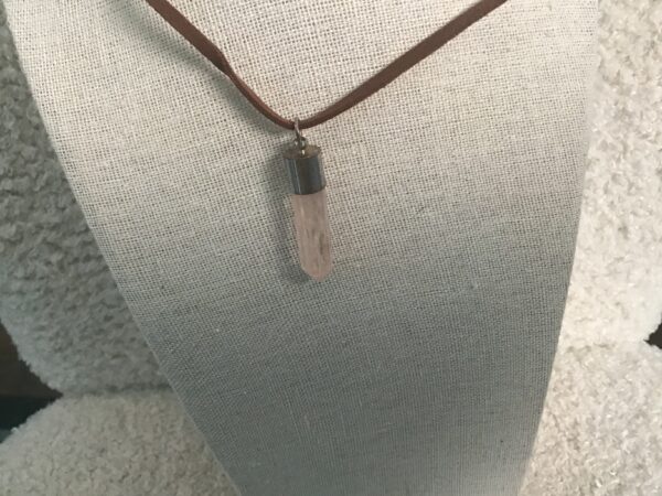 Faux Rose Quartz Pendant