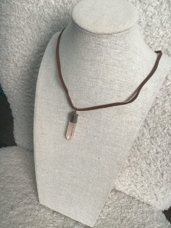 Faux Rose Quartz Pendant - Image 4