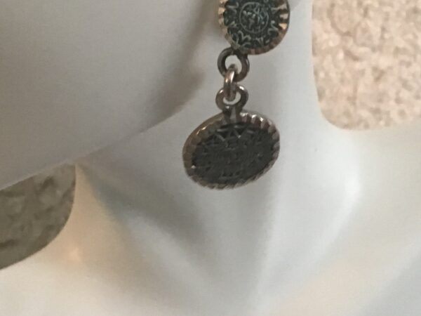 Aztec/Mayan Face Earrings (Silver) - Image 8