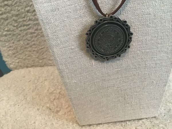 Aztec/Mayan Face Pendant/Pin (Silver) - Image 4