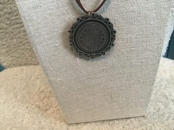 Aztec/Mayan Face Pendant/Pin (Silver) - Image 5