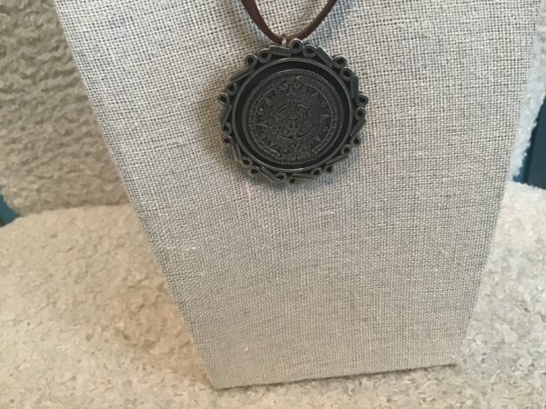 Aztec/Mayan Face Pendant/Pin (Silver) - Image 6