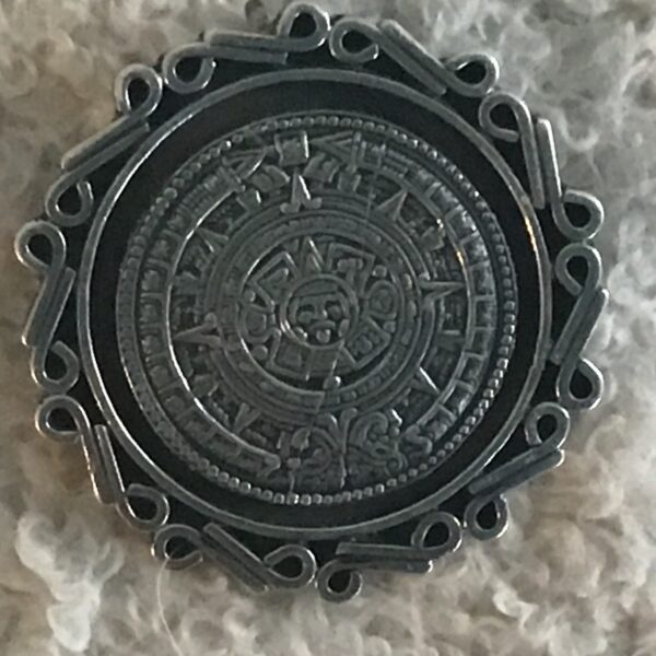 Aztec/Mayan Face Pendant/Pin (Silver)