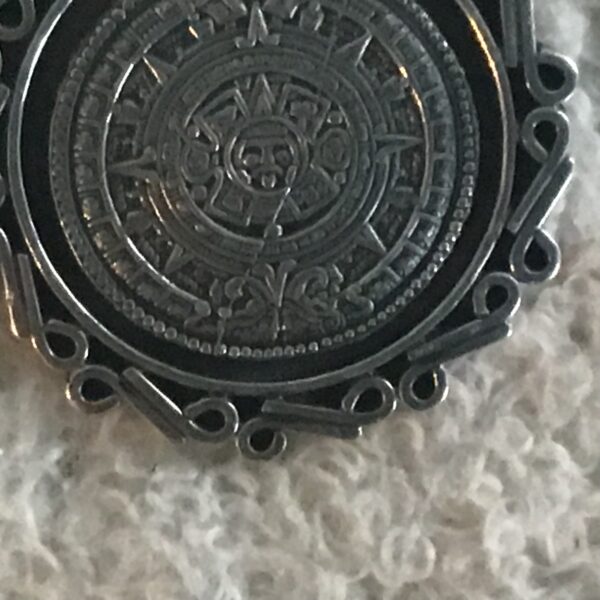 Aztec/Mayan Face Pendant/Pin (Silver) - Image 7