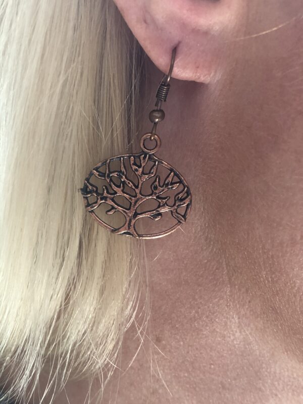 Copper Tree of Life Earrings