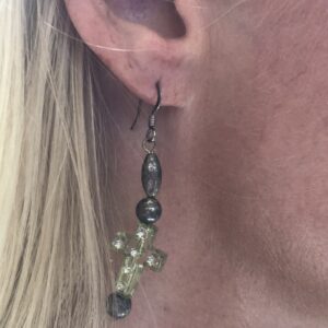 Cross and Bead Earrings