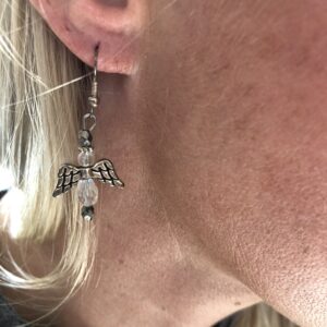 Clear Angel Earrings