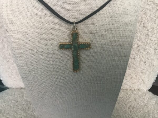 Aventurine Cross Pendant - Image 2