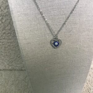 Evil Eye in Heart Necklace