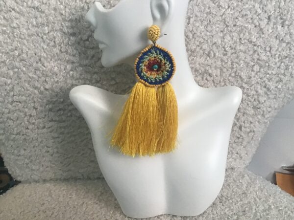Crochet Dream Catcher Style Earrings - Image 2