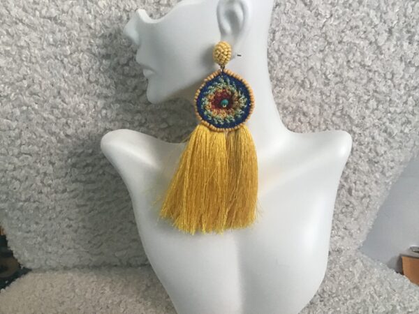 Crochet Dream Catcher Style Earrings - Image 3