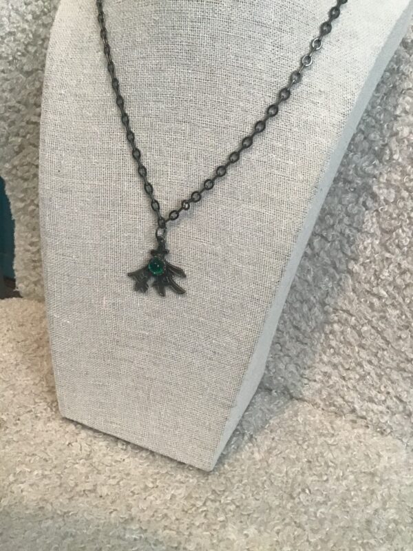 Chinese Symbol and Green Sphere Necklace - Image 4
