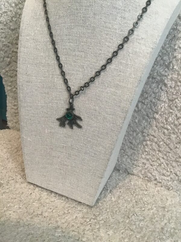 Chinese Symbol and Green Sphere Necklace - Image 5