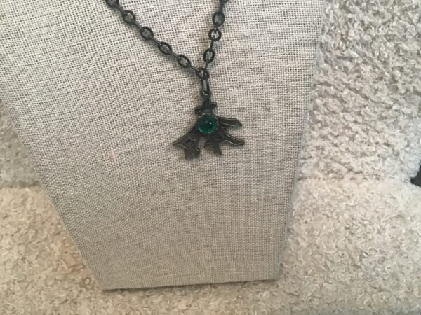 Chinese Symbol and Green Sphere Necklace - Image 7