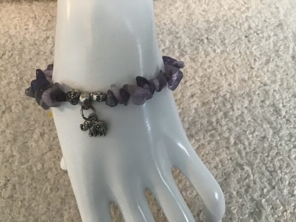 Amethyst and Elephant Charm Bracelet - Image 8