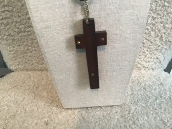 Brown Wood Cross Pendant - Image 6