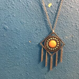 Circle in Diamond/Square Shaped Necklace