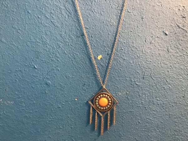 Circle in Diamond/Square Shaped Necklace - Image 7