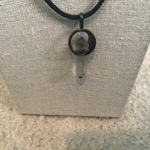 Faux Crystal in Moon Face Necklace