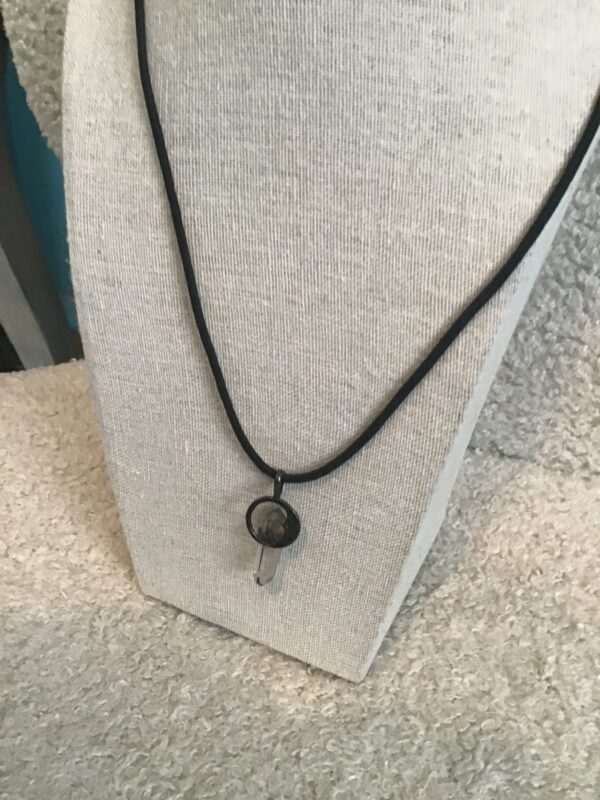 Faux Crystal in Moon Face Necklace - Image 5