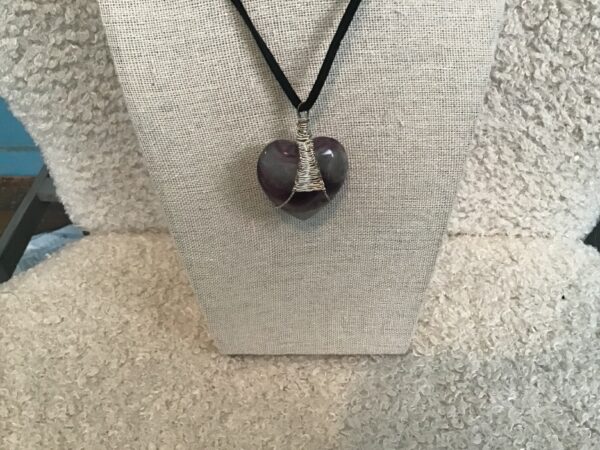 Amethyst Heart Shaped Pendant - Image 3