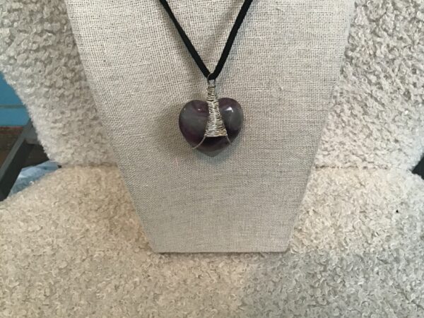 Amethyst Heart Shaped Pendant - Image 4