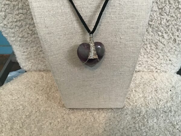 Amethyst Heart Shaped Pendant - Image 5